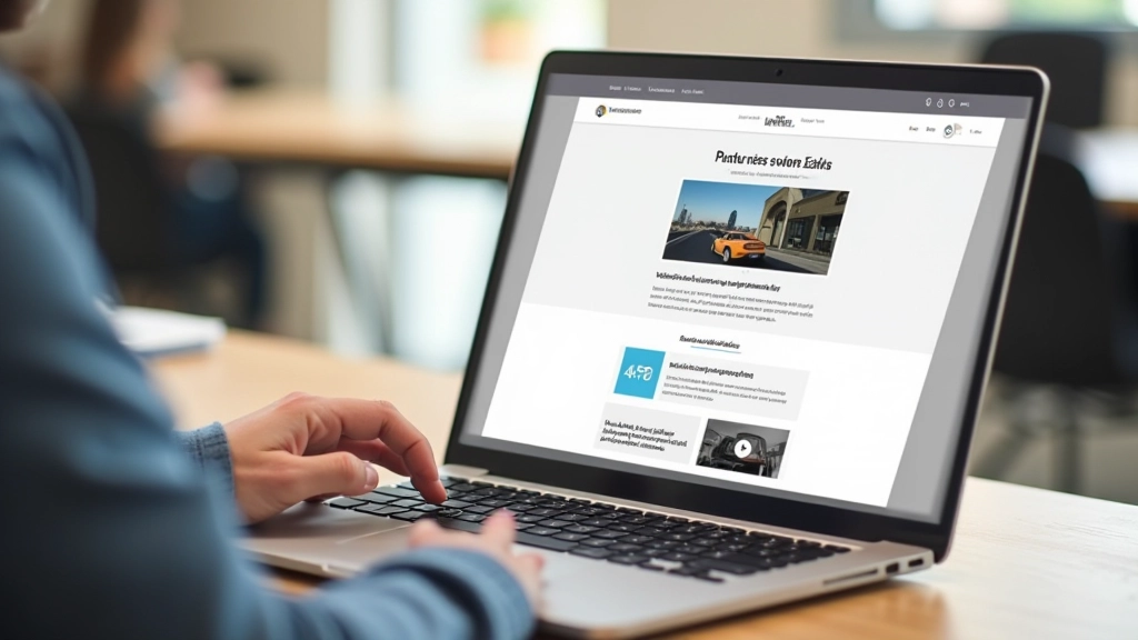 Écran d'ordinateur montrant un blog avec articles bien structurés et hiérarchie de contenu claire