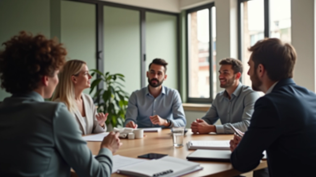 Équipe en réunion de planification stratégique